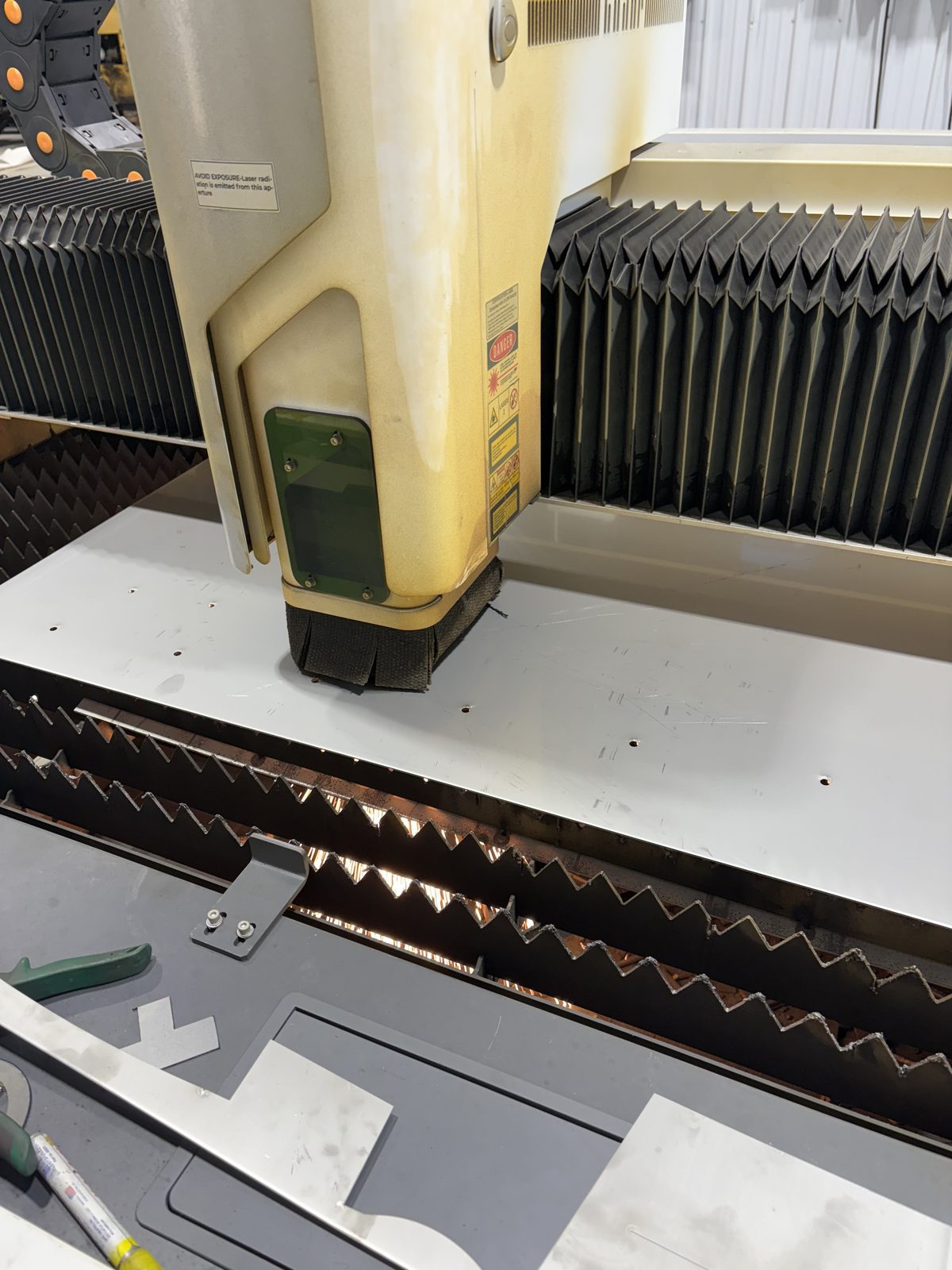 Laser cutting in the shop