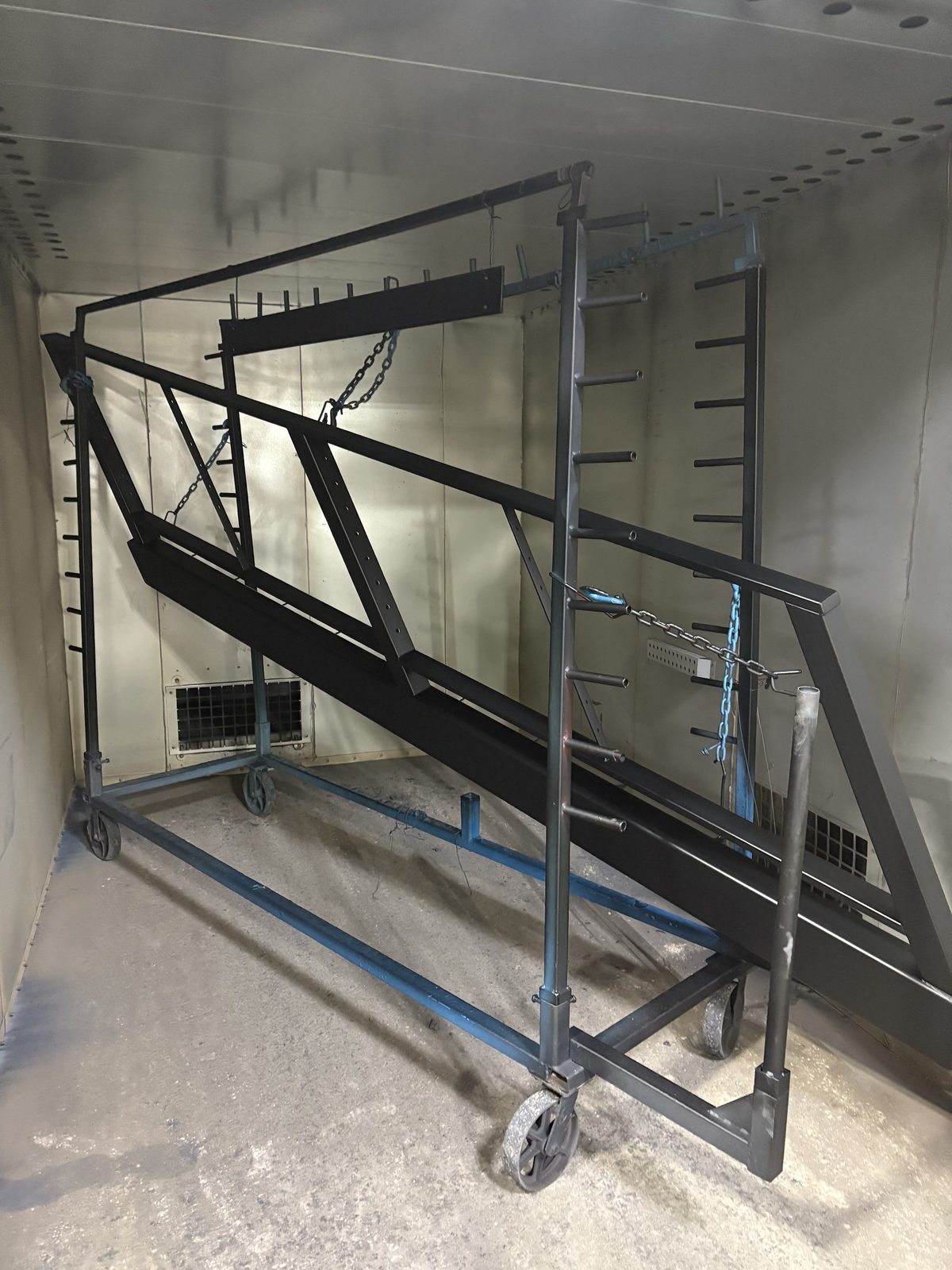 Powder coated steel rack